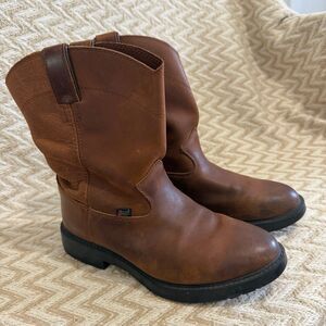 Justin Boots Western Junior Roper Youth Leather Pull On Work Boots 4782Y Size 3D